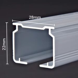 Perfil Riel Hotelero de aluminio, la base ideal para un sistema de cortinas resistente y elegante.