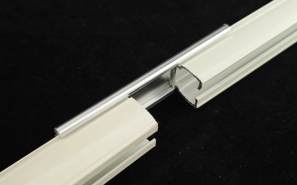 Conector de Unión para Riel Hotelero, accesorio para unir rieles y garantizar una instalación continua y estable